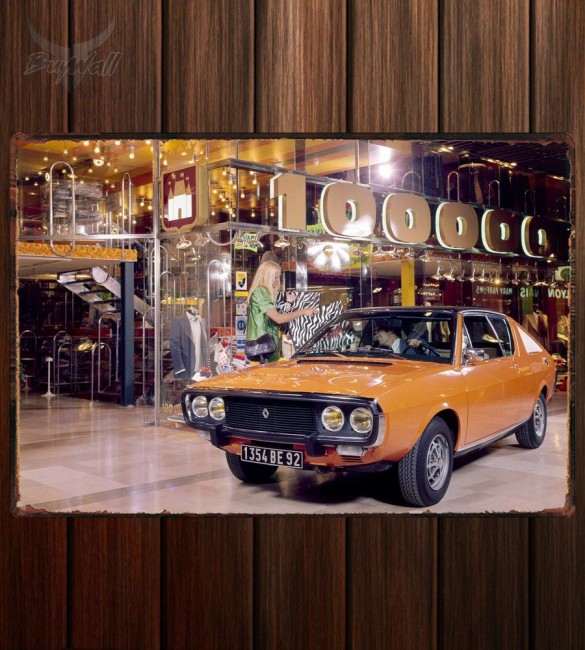 Металлическая табличка Renault 17 TS Металлическая табличка Renault 17 TS